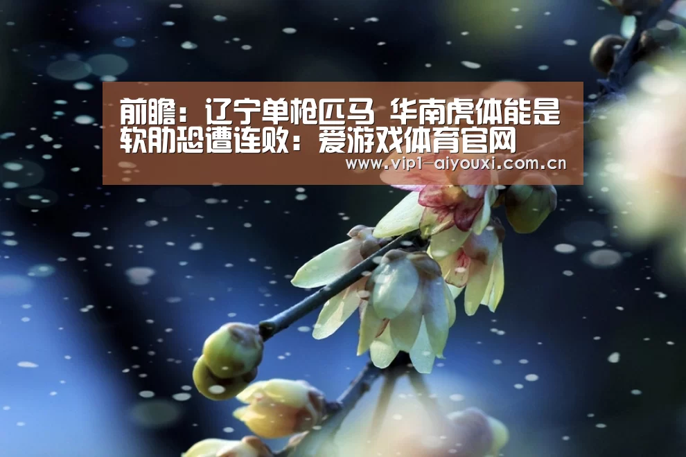 前瞻:辽宁单枪匹马 华南虎体能是软肋恐遭连败:爱游戏体育官网(图1) 体育手机端APP